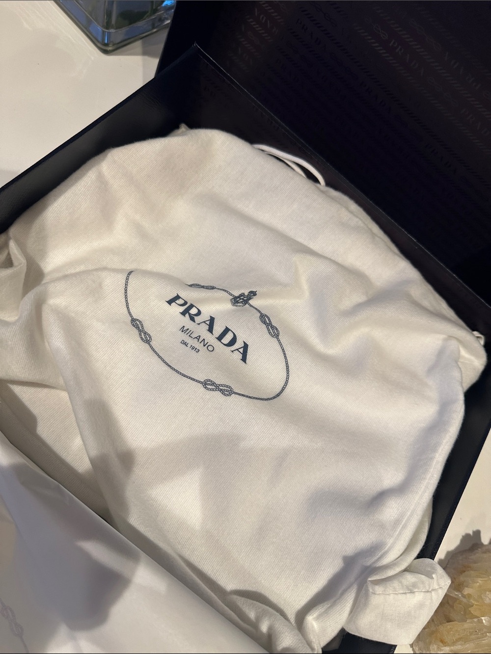 Prada Small Triangle Logo Jacquard Tote Bag- perfect condition - sold out color - Picture 7 of 14